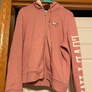 Pink fleece lined zip up